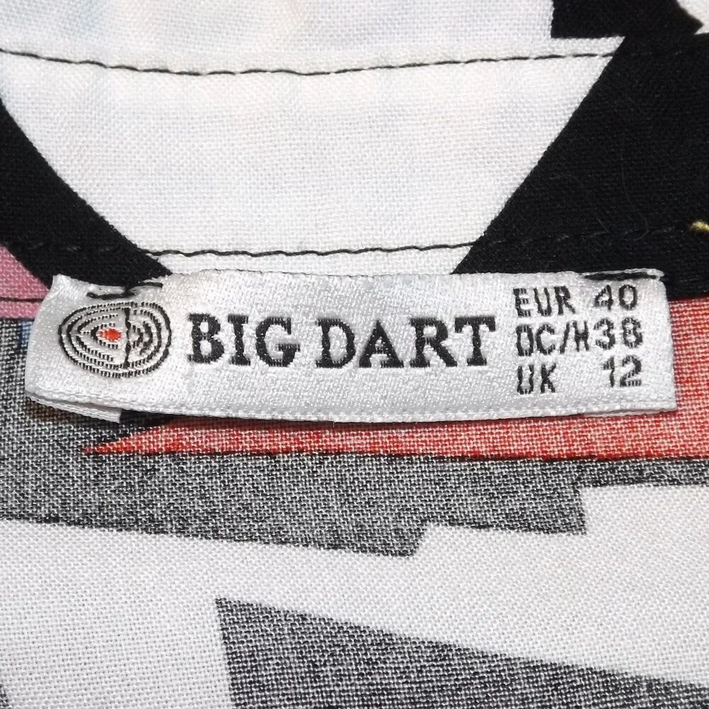 Vintage Blouse, M, 90's Vibes, Color block/patterns, Long sleeve, Button Up - Picture 8 of 9